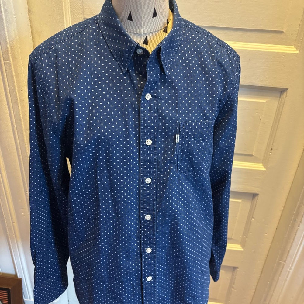 Levi’s Button Down, Collared Shirt Indigo Dyed Wi… - image 1